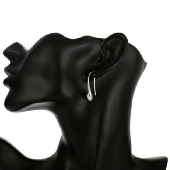 Silver Water Drop Earrings - Picture 2 of 3